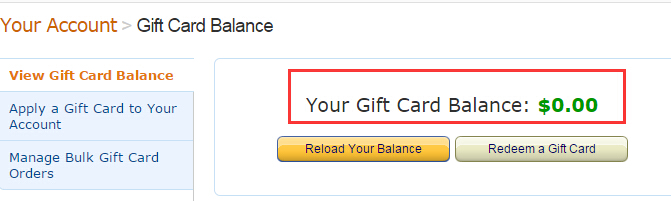 如何查看美亚礼品卡余额, gift card balance