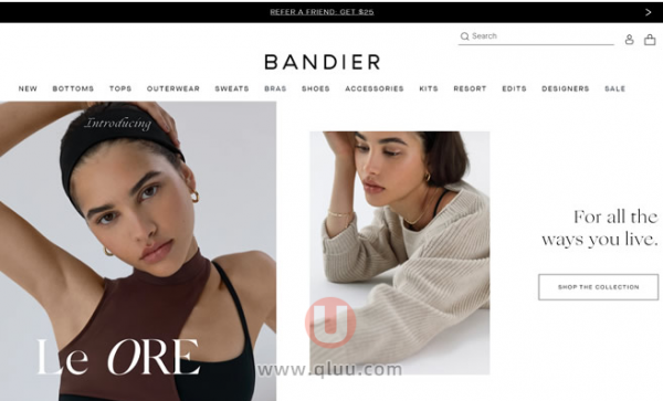 Bandier美国官网网站