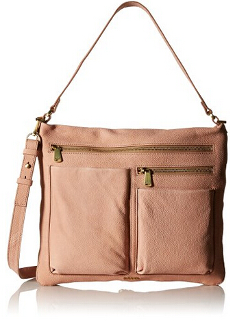 fossil 化石 女士真皮大号斜挎包