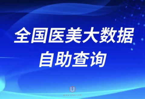 全国医美大数据自助查询系统2024版