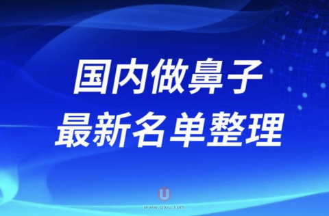 国内做鼻子技术好的医院医生排名前十名单（2024）
